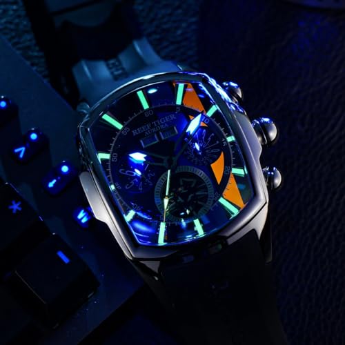 Mengxiang Luxury Watches for Men, Mechanical Watch, Black/Blue