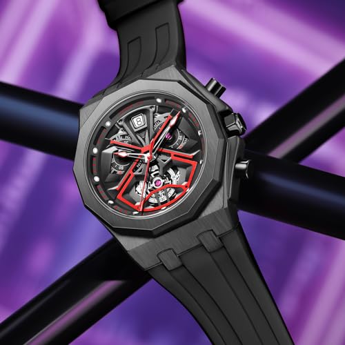 Black Earth Vader Series Digital Automatic Silicone Watch,