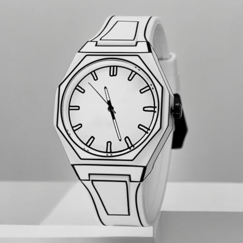 Sports Fashion Quartz Minimalist Black | White Anime Series Design