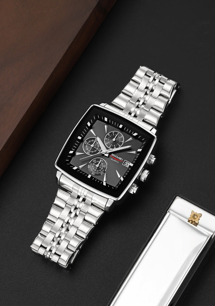 New Men's Multifunctional Waterproof Quartz Watch