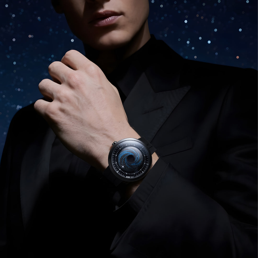CIGA design x Label Noir Automatic Watch Blue Planet II · Black Star Edition