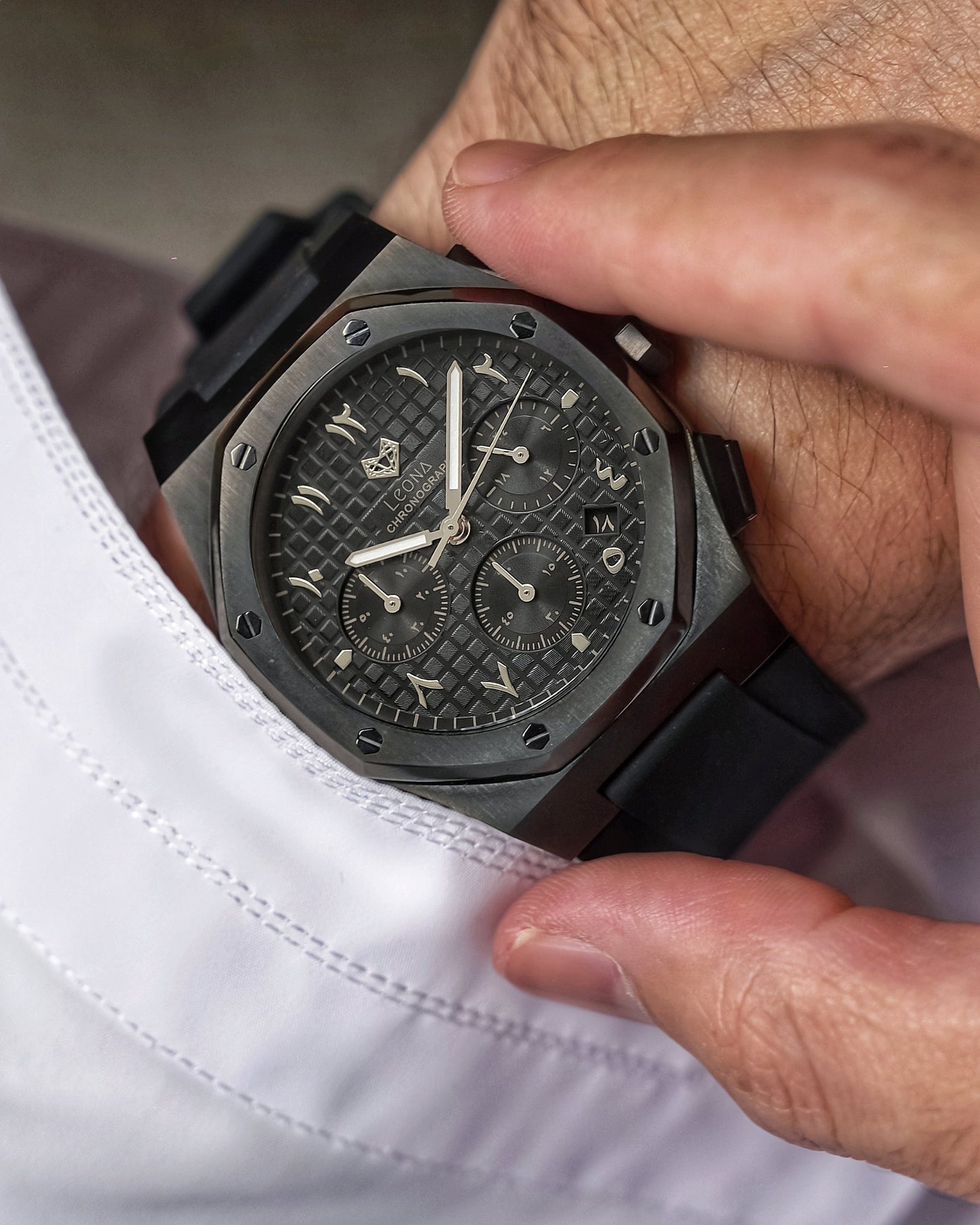 Royal Chronograph Black Edition Silver – Exclusive Collection