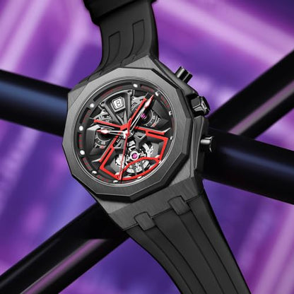 Black Earth Vader Series Digital Automatic Silicone Watch,