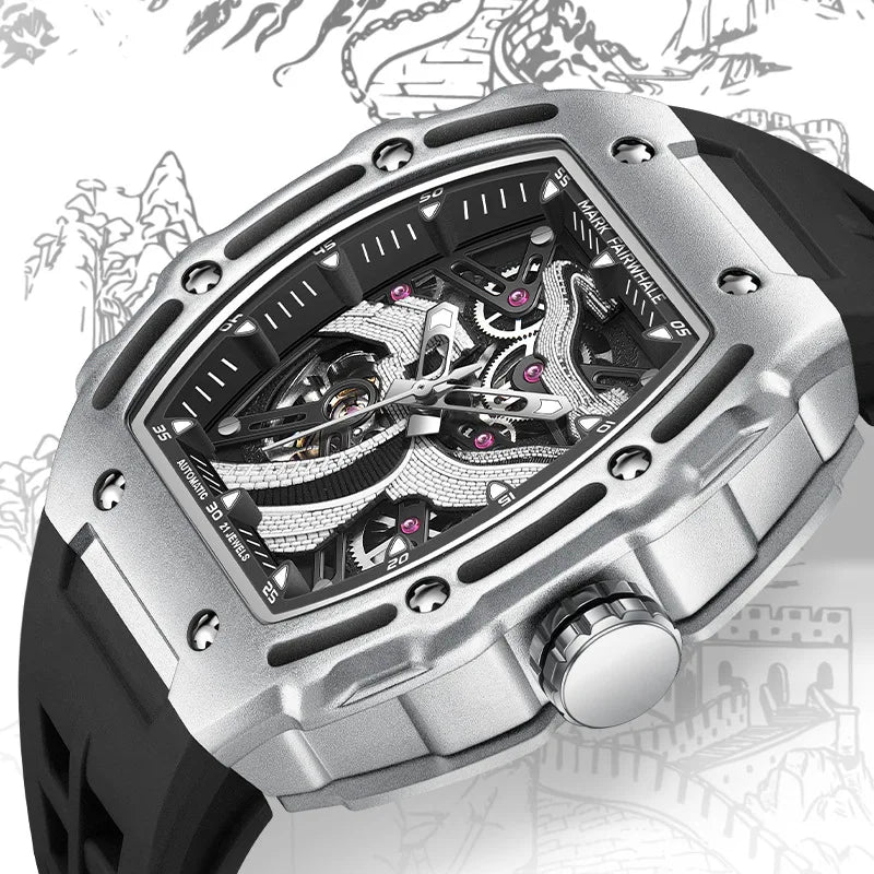 Mark Fairwhale 6870 FW-6870 Hollow Out Mechanical Wristwatch