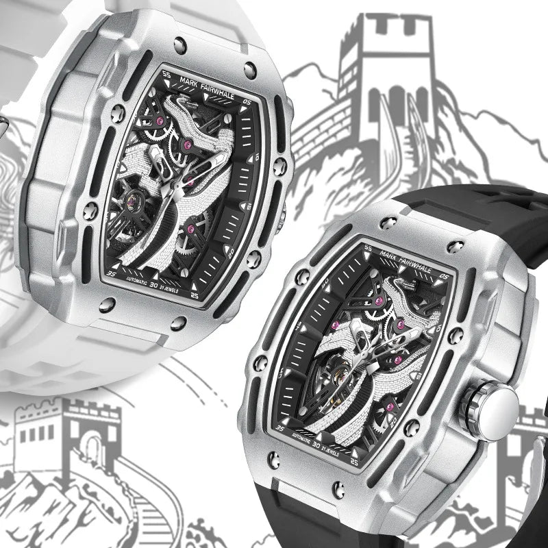 Mark Fairwhale 6870 FW-6870 Hollow Out Mechanical Wristwatch