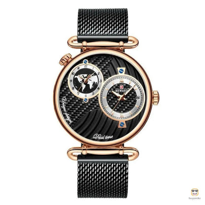 Multi-Time Zone Ultra-Thin Waterproof Men's Watch