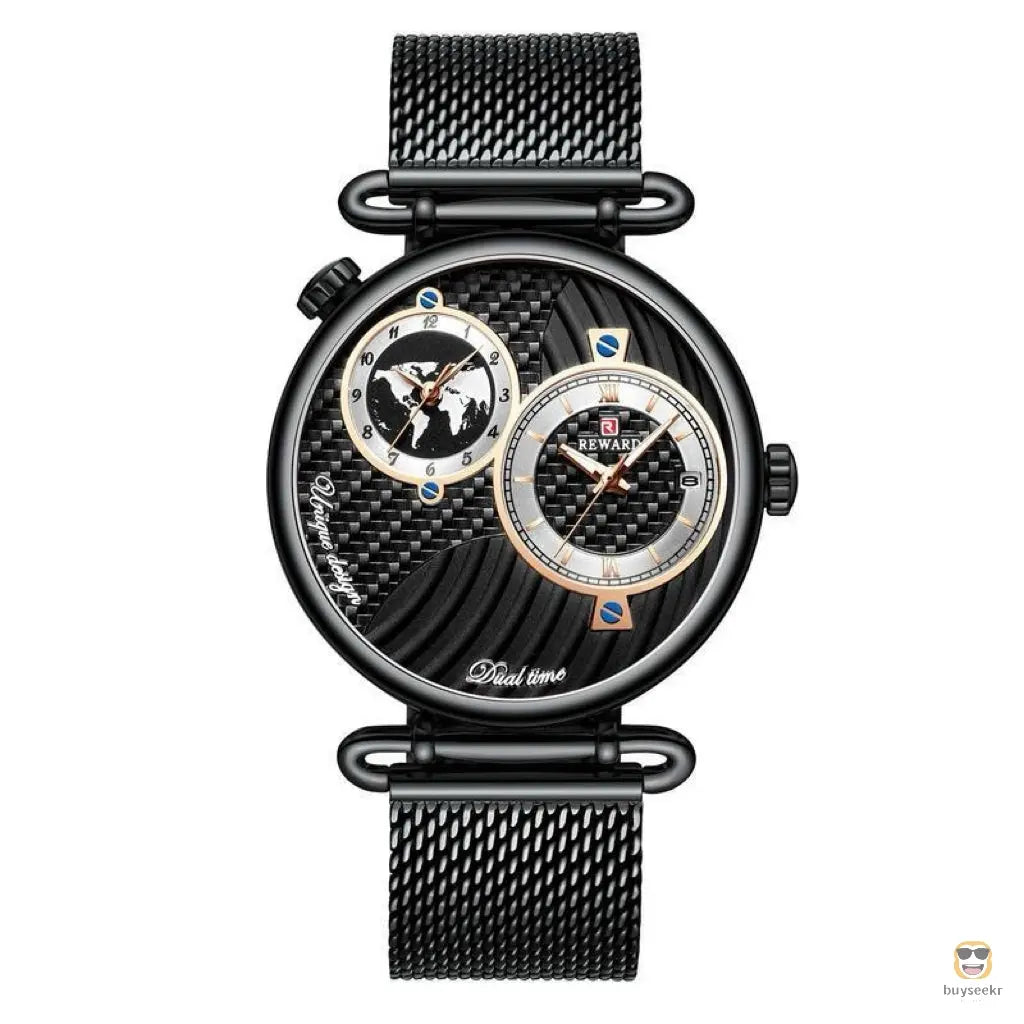 Multi-Time Zone Ultra-Thin Waterproof Men's Watch