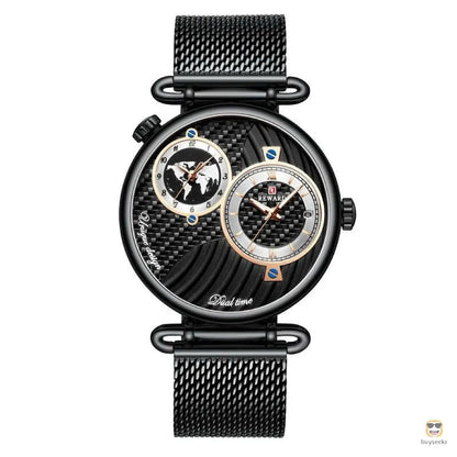 Multi-Time Zone Ultra-Thin Waterproof Men's Watch
