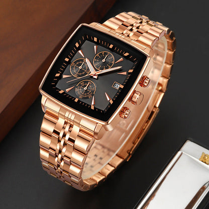 New Men's Multifunctional Waterproof Quartz Watch