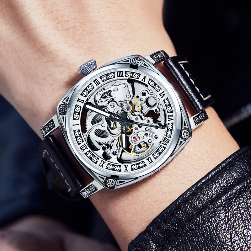 A Multifunctional Engraved Mechanical Watch