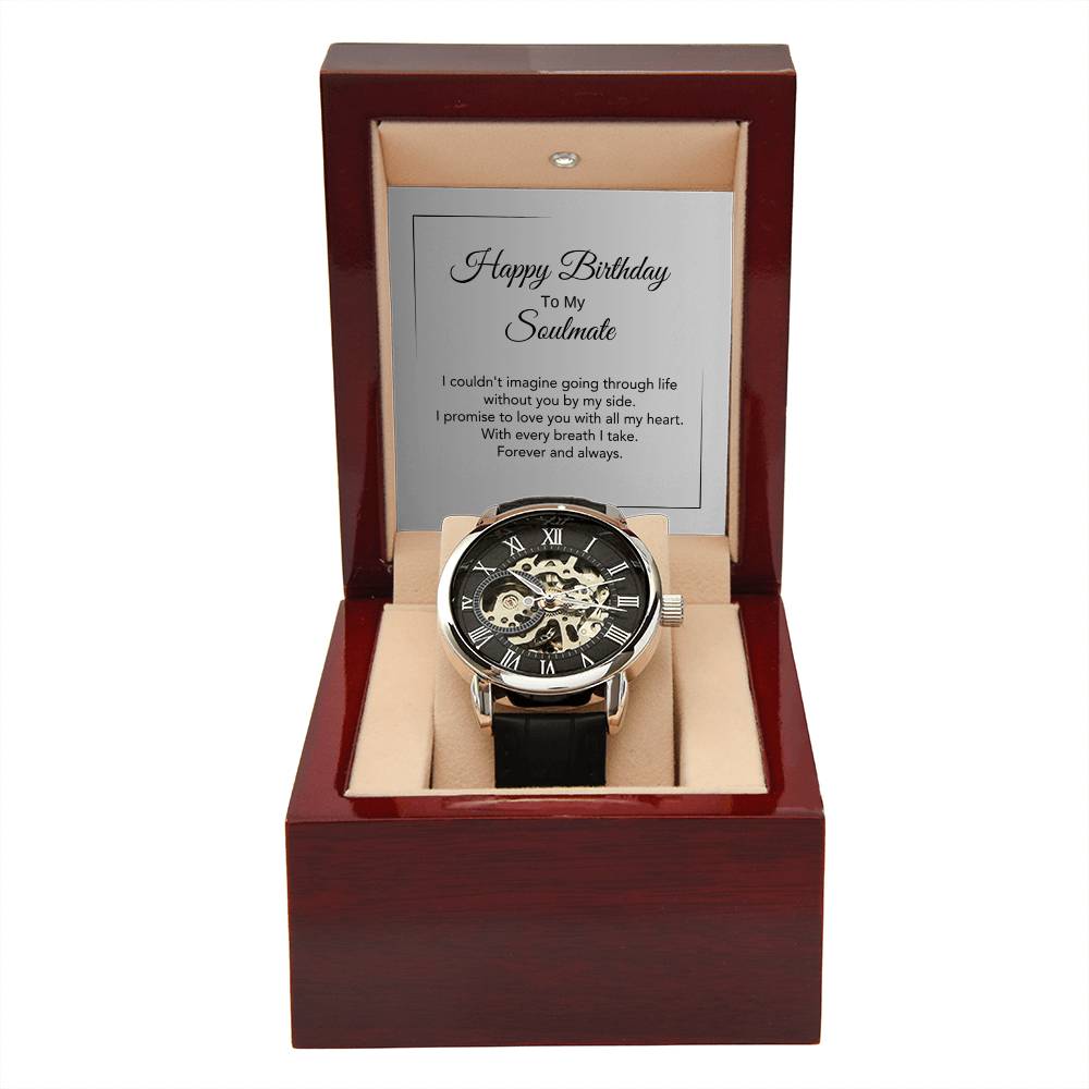 To My Soulmate Gift, Birthday Gift for Husband, Birthday Gift for Boyfriend, Watch for Men - MKTCustomDesigns