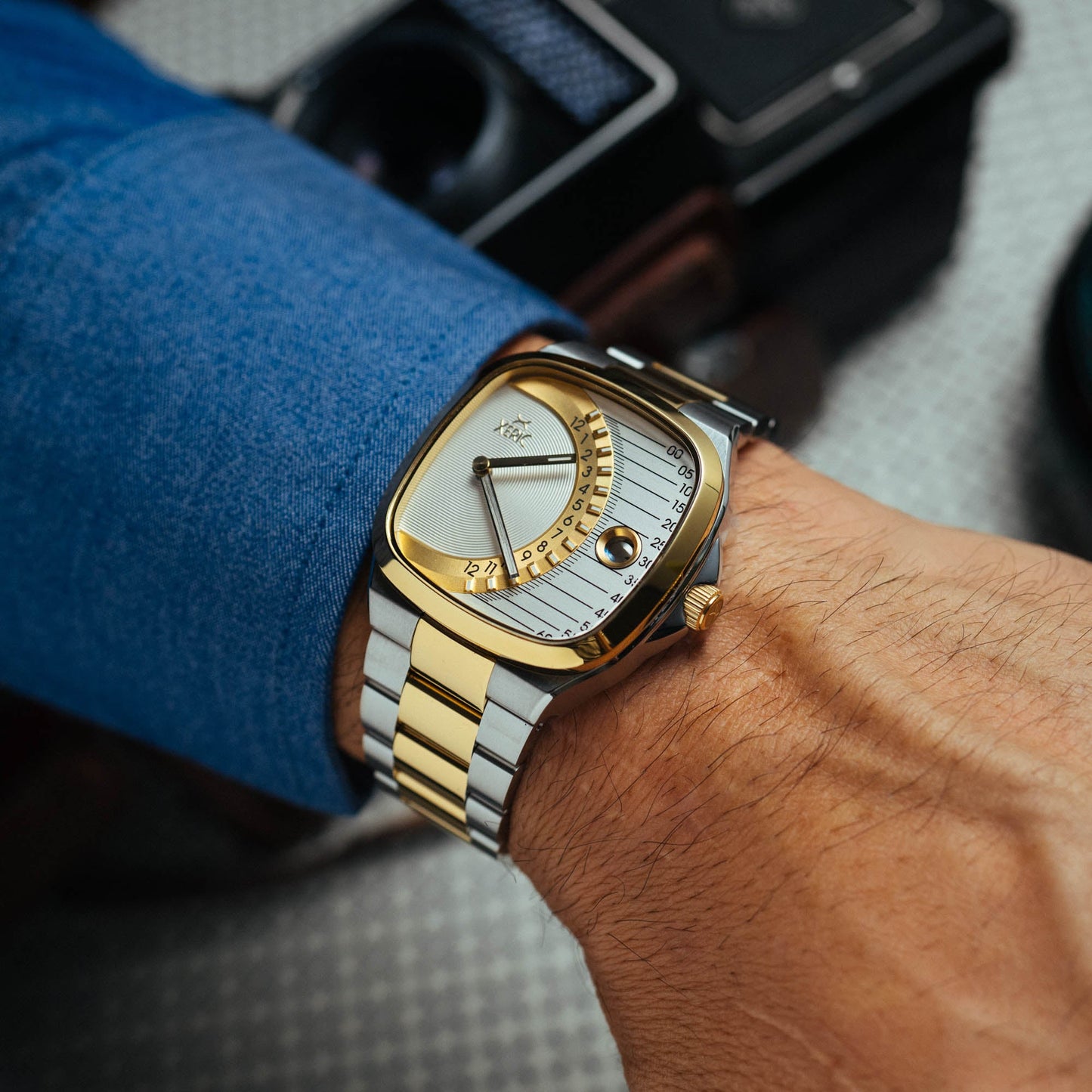 Timeline Retrograde Automatic Two-tone Gold Silver