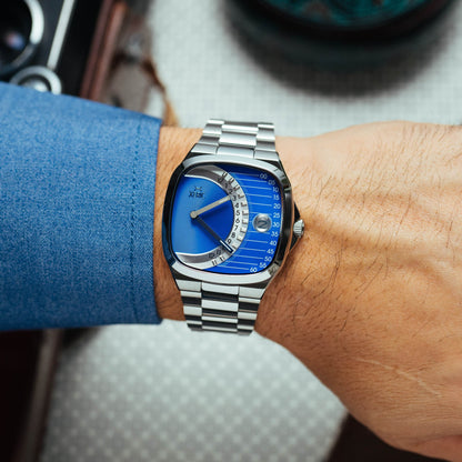 Timeline Retrograde Automatic Blue