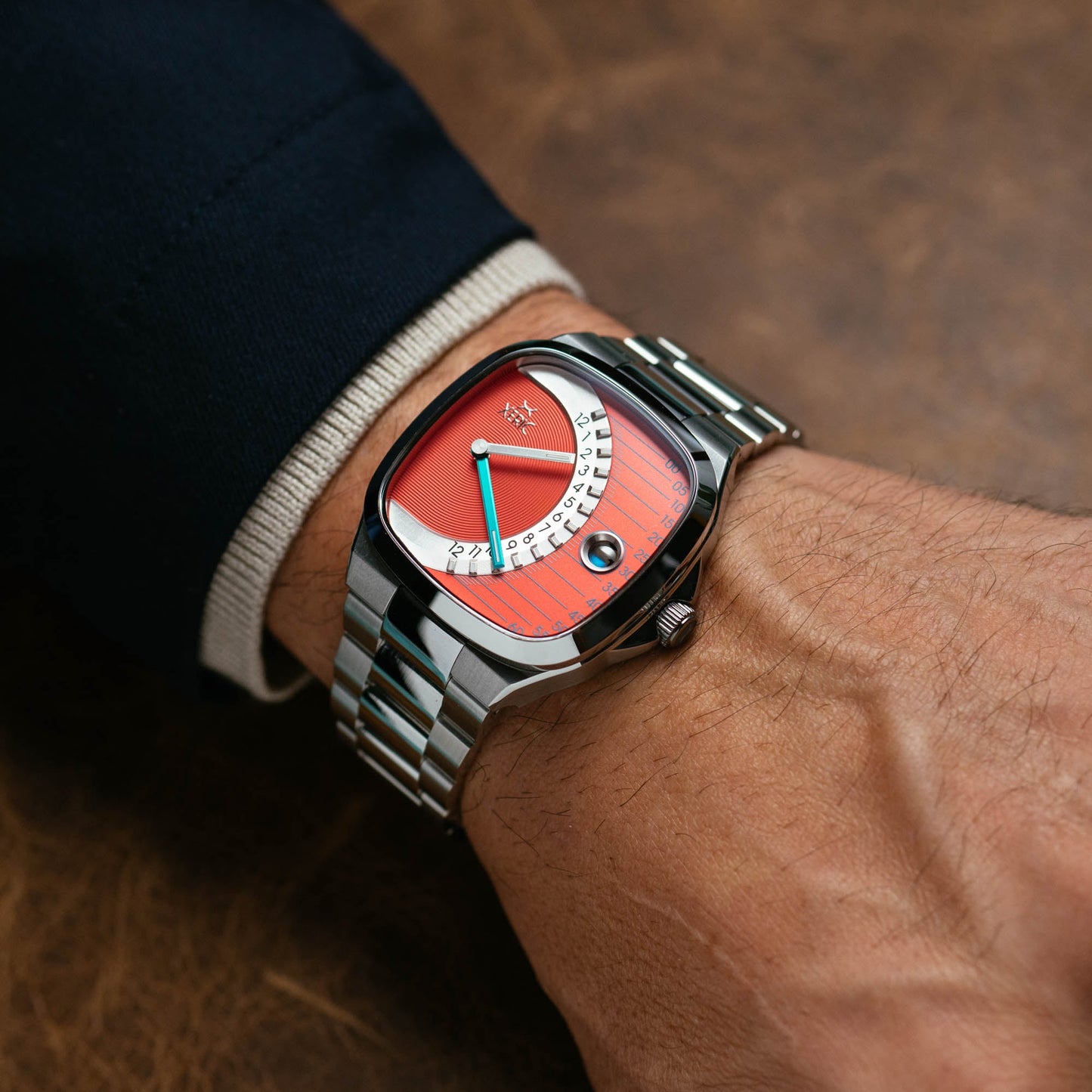 Timeline Retrograde Automatic Salmon