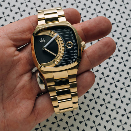 Timeline Retrograde Automatic Gold Black